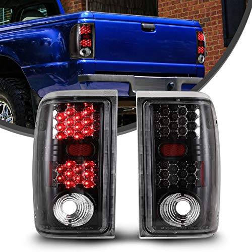 Nixon Offroad LED Tail Lights Assembly for 2001 2002 2003 2004 2005 Ford Ranger Taillights Tail Lamps w/Led Turn Signal Brake Rear Lights Passenger and Driver Side (Clear Lens)