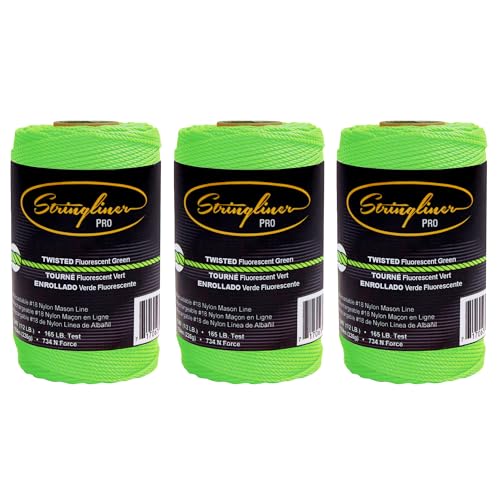 35415 Mason’s Line Replacement Rolls – 1/2 Lb. #18 Construcción Rollos de Repuesto Enrollados Trenzados FL Verde 540'. (3 Paquetes) miniatura 1