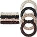 Scrunchies Haargummis Seide Satin Scrunchy, WantGor Damen 4PC Pure Mulberry Silk Skinny Elastische Haargummis Haarbänder Armbänder Pferdeschwanzhalter Haarschmuck (Schwarz,Braun,Champagner,A...