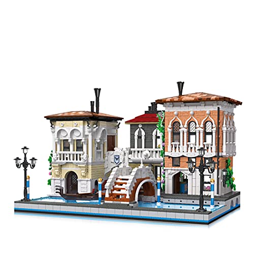 YaYashow Straßenansicht von Venedig Haus Bausteine Bausatz, Modular Buildings, Konstruktionsspielzeug Kompatibel mit… – Bild 6