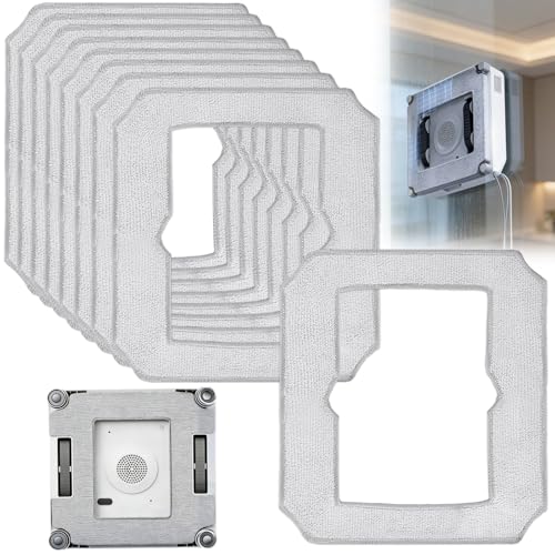 ASOUUNLD 10 Pièces Chiffons de Nettoyage pour Robot Nettoyeur de Vitres, Serpillère Rechange Compatible avec ECOVACS WINBOT Mini, Ecovacs Winbot Mini...