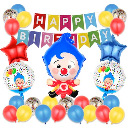 29 unidades balões de circo, XXL palhaço de circo balão de hélio, balões de papel de alumínio para carnaval temática festa aniversário decoração