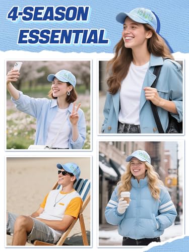 Image of Biggun Trendy Embroidered Baseball Cap for Girls Women Men - Adjustable Soft Breathable Hats for Casual Wear