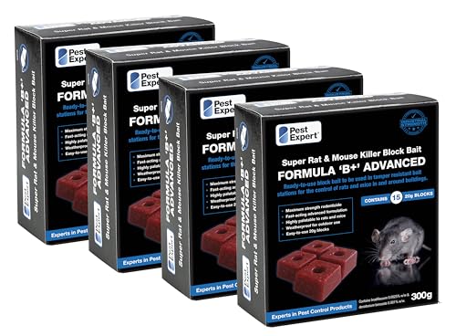 Pest Expert Advanced Rat & Mouse Poisoning Bait Blocks (1.2kg) Strongest Maximum Strength Rat...