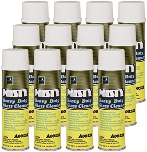 MISTY Heavy Duty Glass and Plexiglass Cleaner 19 Ounces (Case of 12) 1001482 - Professional Formula