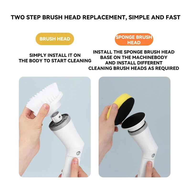 Electric Rotating Scrubbers, Waterproof Rechargeable Electric Cleaning Brushes - Image 4