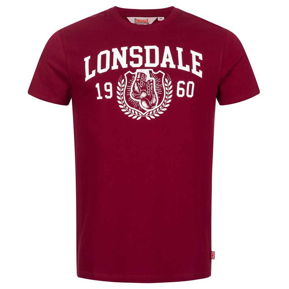 Lonsdale Men's Oxblood/White Staxigoe T-Shirt, Xxl