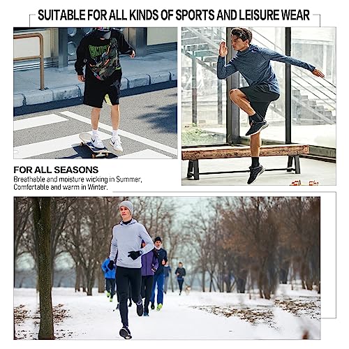 Closemate 6 Pack Men's Cushioned Ankle Athletic Socks for Running