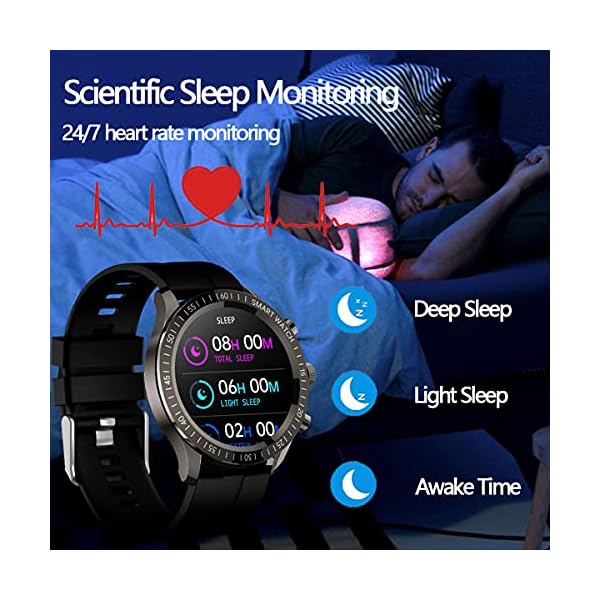 GARINEMAX Smart Watch for Men,Fitness Tracker with Blood Pressure Heart Rate Blood Oxygen Sleep Monitor Step Counter…