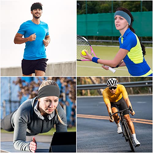 Headbands for Men and Women - Wide Moisture Wicking Hair Band for Sports,Fitness,Running,Hiking,Cycling,Yoga,Basketball - Image 7