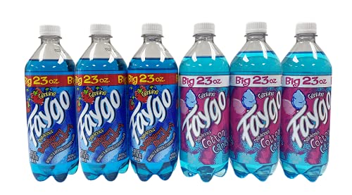 Faygo Variety 6-Pack (3 Cotton Candy, 3 Blue Raspberry)