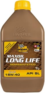 Óleo Lubrificante 15W-40 Semissintético BARDAHL MAXOIL LONG LIFE SEMISSINTÉTICO ORIGINAL PROTEÇÃO CONTRA DESGASTE p/Motores a Gasolina, Etanol, Flex ou GNV.