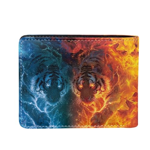 Image of Coldinair Tiger Lightenting Boys Wallet for Kids,Novelty Bifold Wallet,Leather Wallets,Slim Wallets Credit Card Cash Id Holder Cion Purse for Teens Kids,Men,Waterproof