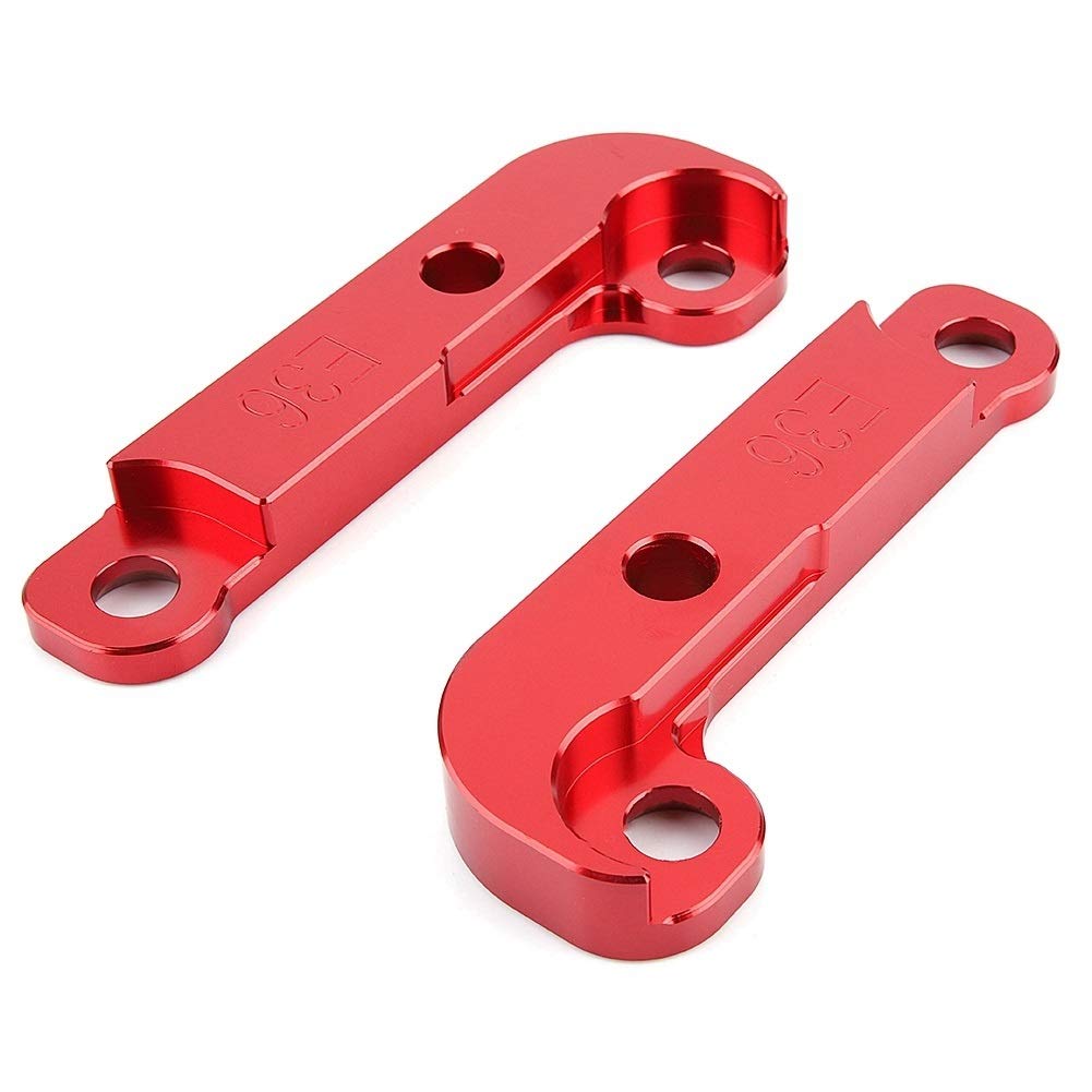 Broco Angolo di Sterzo, Adattatore Rosso Alluminio Angolo aumento di sterzo Kit Circa il 25% Drift Lock for E36