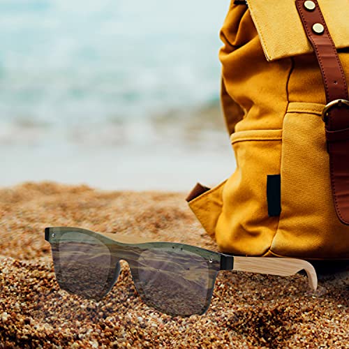 XXL Mens Extra Large Wooden Polarized Sunglasses for Big Wide Heads 155mm One Piece Lens3