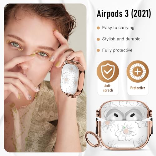 Image of for Apple Airpods 3rd Generation Case Cover, Protective TPU Soft Cases Cover Rugged for Airpods 3rd Case Covers, Shockproof for Airpods 3 Case Men Women with Keychain,Morning Glory