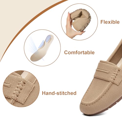 Image of Vespiero Loafers for Women Comfortable Slip on Work Flats Shoes Womens Dressy Casual Walking Shoes