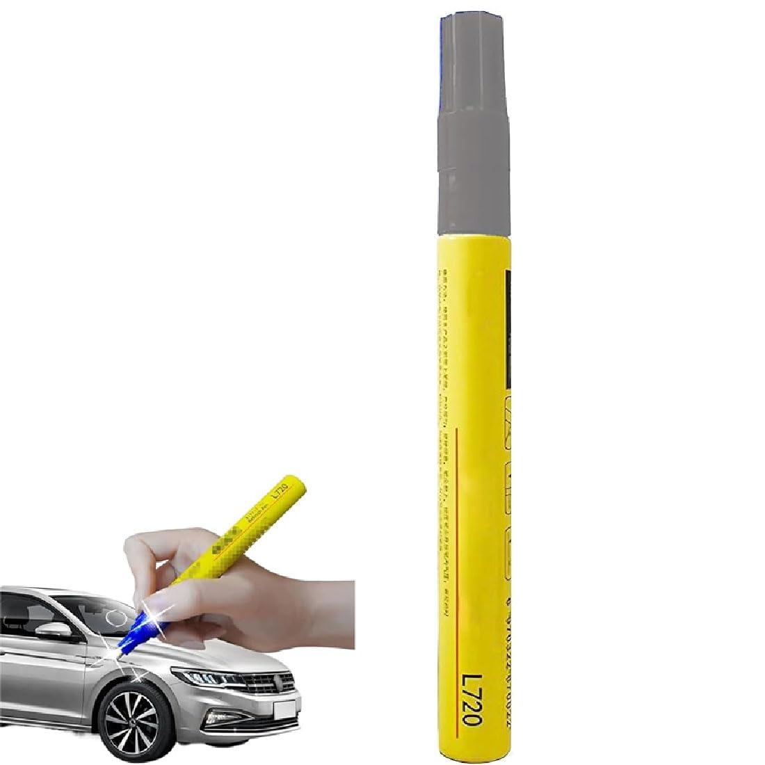 Alcogoall Gray Car Paint Pen, Car Touch Up Paint Fill Paint Pen, Car Touch Up Paint Pen, Scratch Remover For Vehicles, Car Paint Scratch Repair, Touch Up Paint For Scratch Repair Various Cars (Gray)