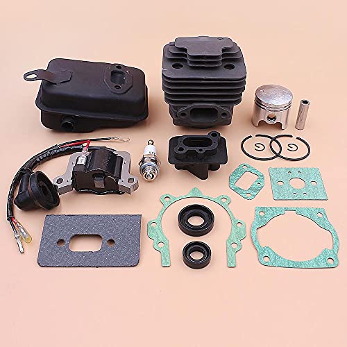 Luxuypon Kit de bobina de ignição silenciador de exaustão de pistão cilindro de 40 mm adequado para