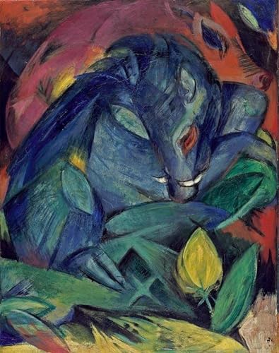 Lienzo Arte Pintura il camoscio di Marc Cuadro de Alta Definición 60x90cm para Oficina