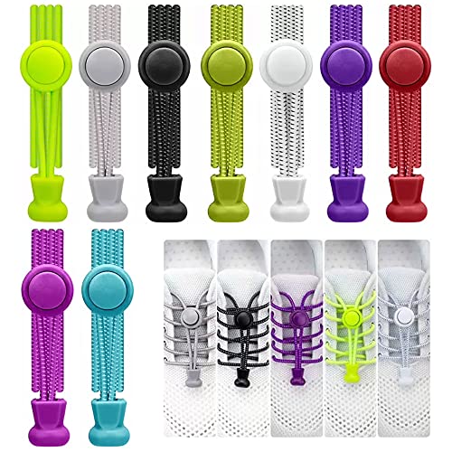 9 Pares Cordones Elásticos para Zapatillas,100cm Cordones Redondos Cordones para Botas Cordones Zapatillas Deporte Cordones Autobloqueo Niños Cordones Elasticos Deporte, para Zapatillas Deporte Cover