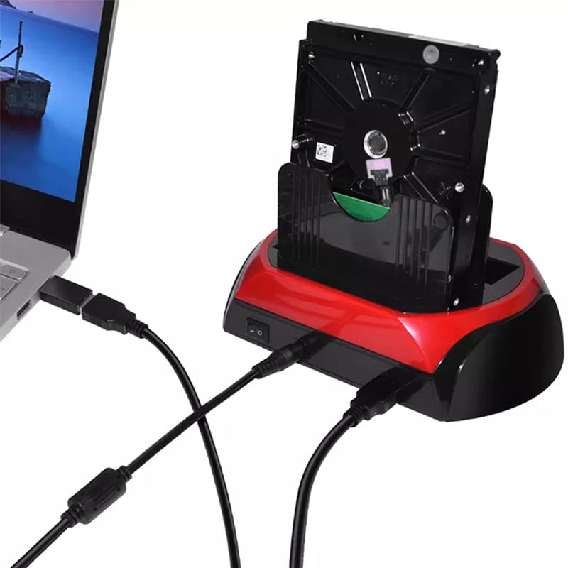 Retoo SATA SSD/HDD Dock pour Disque Dur, USB 3.0, SATA IDE 2.5" & 3.5" HDD SSD, Clonage Hors Ligne, Sauvegarde OTB, Lecteur de Carte, Plug & Play, Affichage LED, Alimentation Externe Compatible