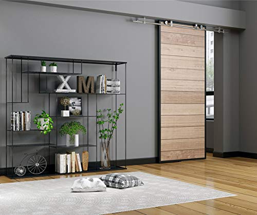 Diyhd 5Ft Stainless Steel Ceiling Mount Flat Roller Sliding Barn Door Hardware #TOP4