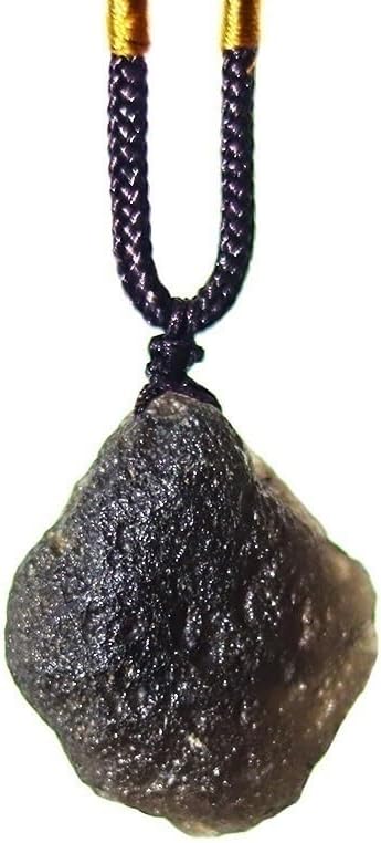 Authentic Raw Cintamani Stone,Arizona Meteorite Necklace,Obsidian Necklace Saffordite Tektite,Brown Meteorite