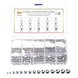 QUARKZMAN 620 Stück G16 Präzisionskugeln Sortiment 1mm - 10mm 15 Größen Chromstahl Vollkugeln Lagerkugeln