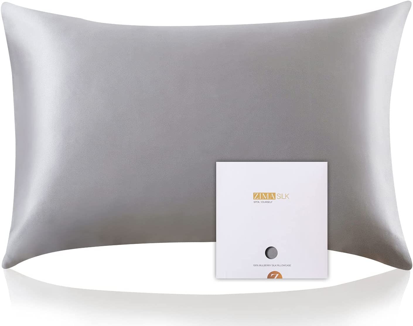 ZIMASILK 100% Mulberry Silk Pillowcase for Hair and Skin Health Both Sides 19 Momme Premium Grade 6A Silk, Soft & Smooth