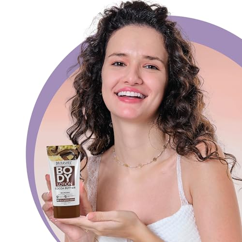 Image of Dr.Rashel Cocoa Butter Body Lotion | Deep Moisturizing & Nourishing Formula | With Cocoa Powder & Shea Butter | Improves Elasticity & Softens Skin | Lightweight & Unisex | 100ml