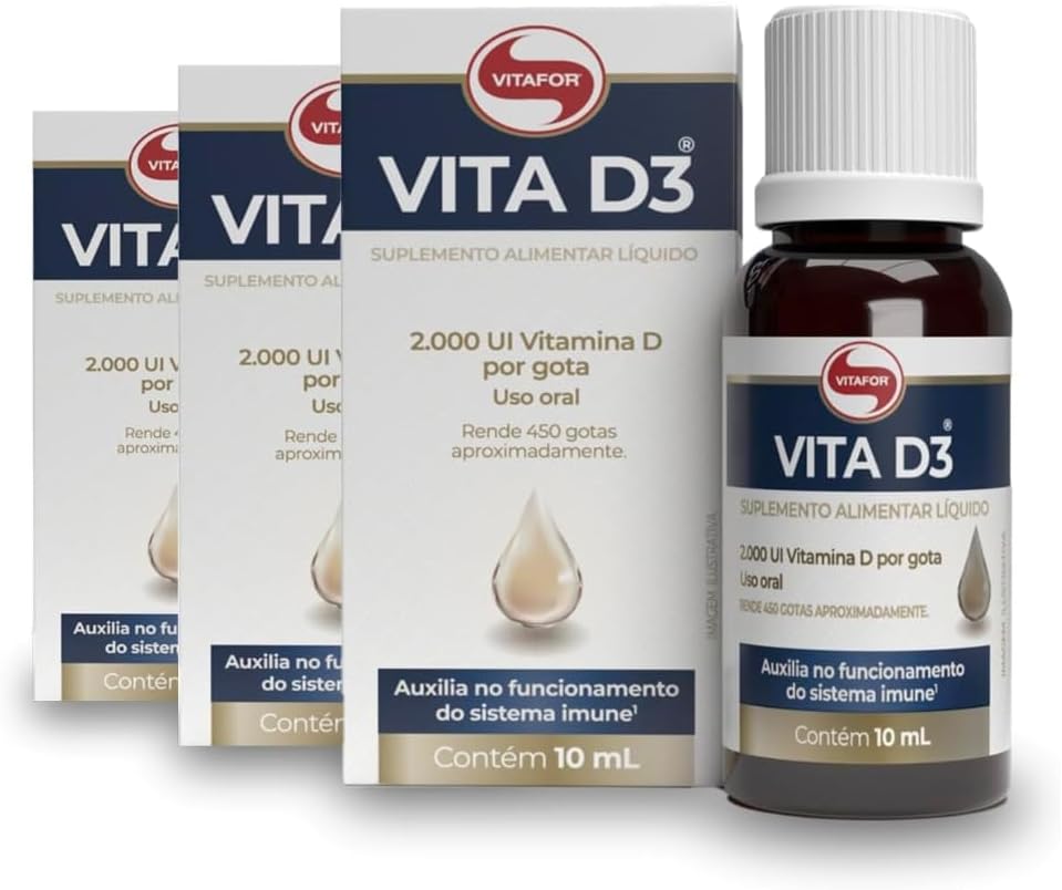Kit 5 Vita D3 2000ui Vitafor 10ml em Gotas em promoção! Veja a oferta e mais achadinhos de Vitaminas & Suplementos Hoje é o melhor dia para comprar Kit 5 Vita D3 2000ui Vitafor 10ml em Gotas com aquele preço maroto! Promoção! Aproveite a oferta!