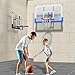 Basketball Hoop Outdoor, Wall-Mounted Basketball Hoop, with PC Backboard, Space-Saving Design, for Indoor & Outdoor Use(55.1x35.4in/140x90cm)