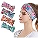Produktbild Bohend Boho breite Frauen Stirnbänder Blume Haarbänder Bohemia Reise Stirnband Sport Druck Bandeau Baumwolle Haar Zubehör für Mädchen (4 Stück)