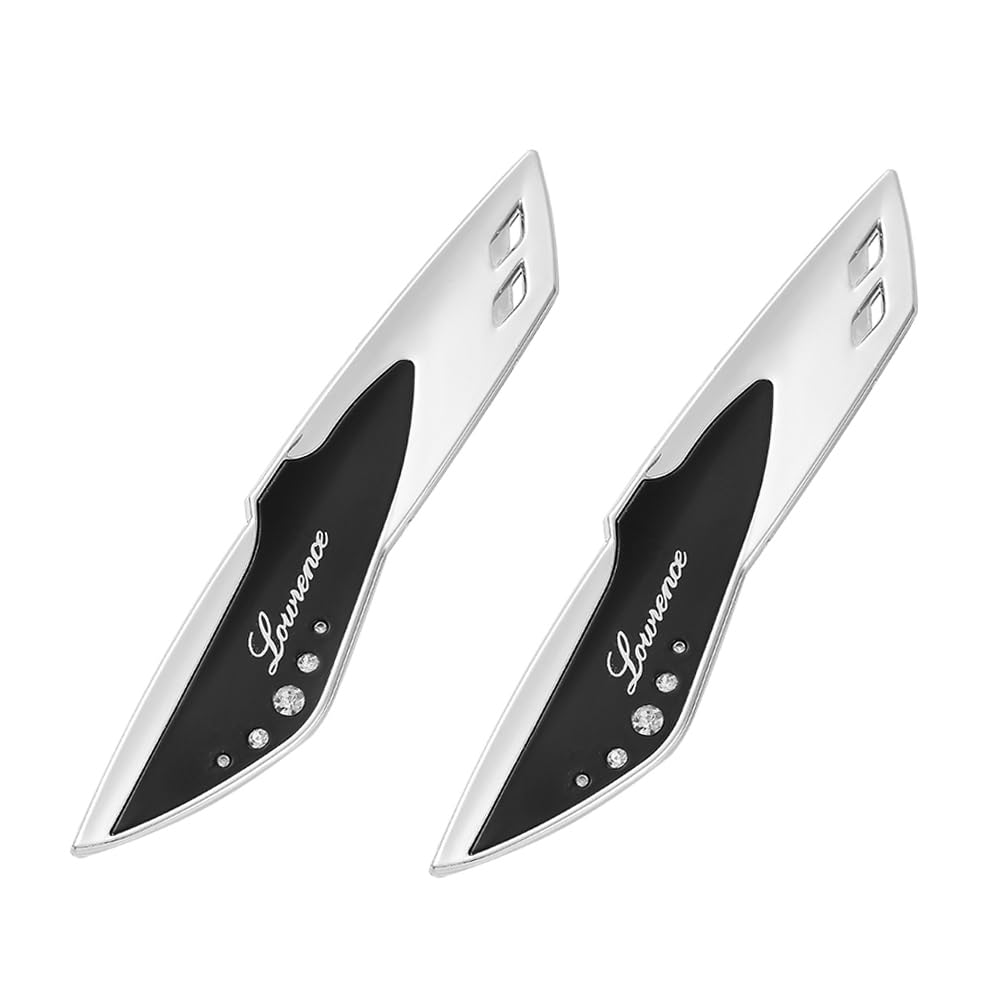 AuMoHall 1 Pair Car Windscreen Wiper Stand Windshield Wiper Wing Blade Spoiler Pressure Tablets, Black Silver