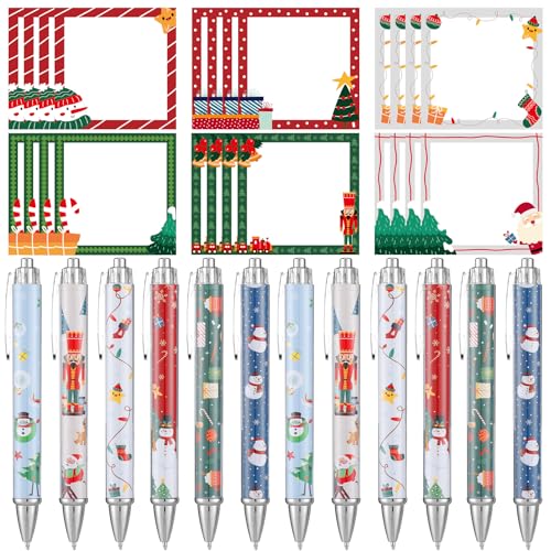 Bloc-notes de Noël et stylos festifs à offrir pour les calendriers de l'Avent
