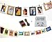 OPCC Wall Deco DIY Paper Photo Frame with Mini Clothespins and Stickers - Fits 4"x 6" Pictures,Multi-Color DIY Hanging Paper Photo Frames set of 10