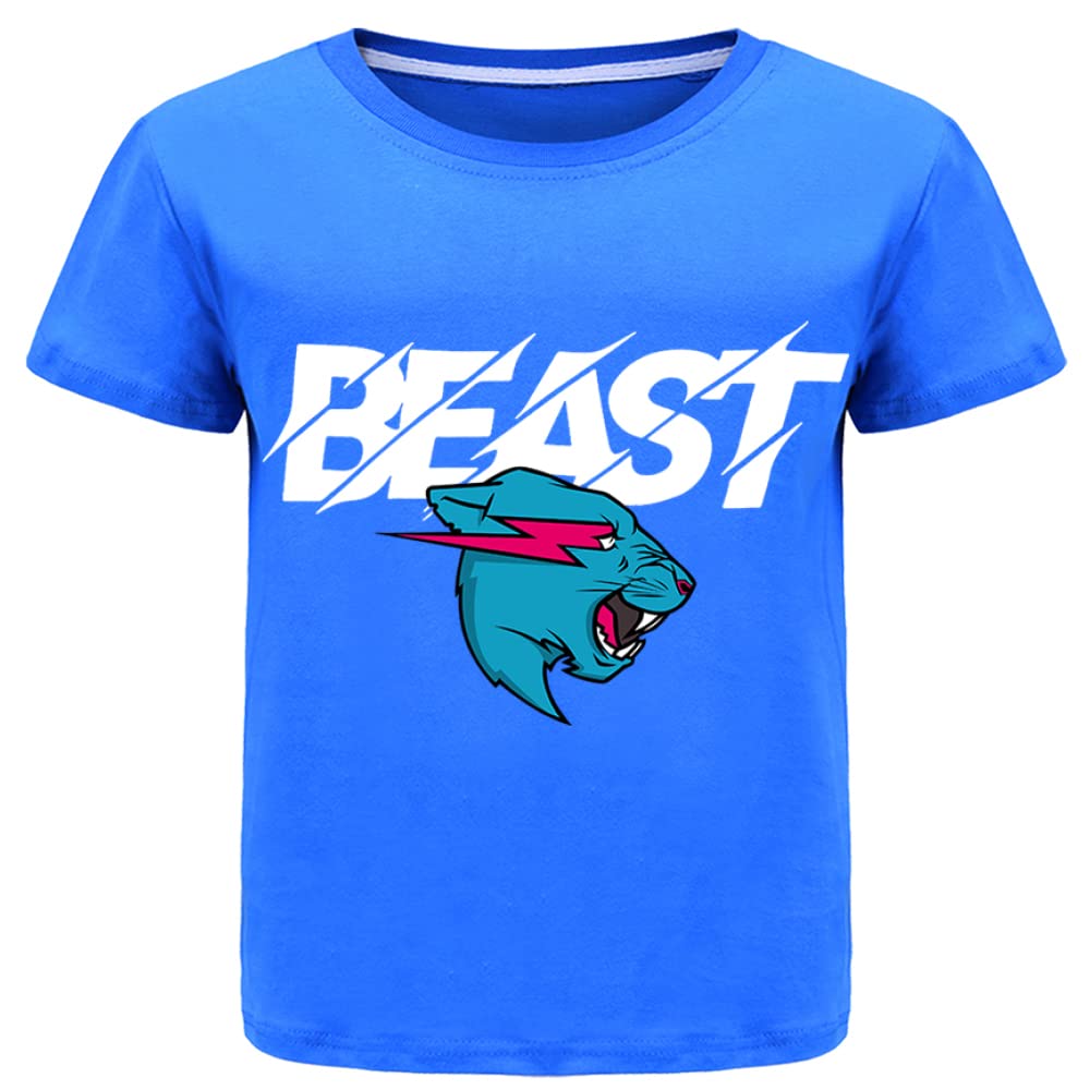 Forlcool Camiseta de verano para niños y niñas, 100% algodón, diseño de gato