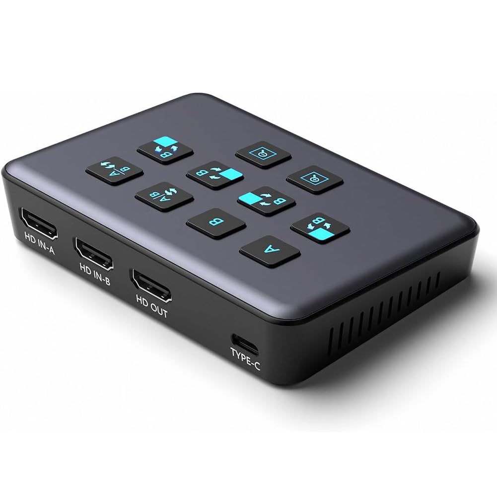Tarjeta de captura externa compatible de doble canal, tarjeta de captura de audio y vídeo para cámara externa Stream 1080P/60fps