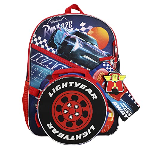 Pixar Cars 3 Jackson Storm 5-Piece Backpack Set #TOP10