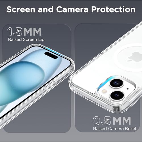 Image of CACOE Magnetic Case for iPhone 15 6.1 inch, Clear