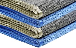 Glart Set of 4 Microfibre Dishcloths Drying Cloth 70x50 cm, Microfibre Waffle Cloth, Absorbent Drying Cloths for Glass, Kitchen, Tableware, Bathroom