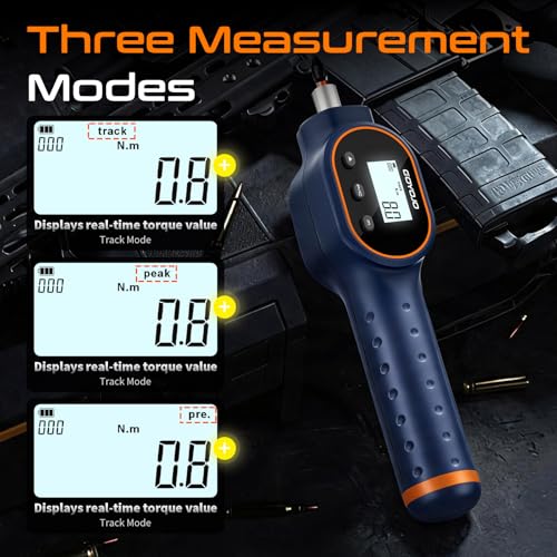 Image of GOYOJO Digital Torque Screwdriver 1.77-17.7 in.lb / 0.2-2 Nm, 1 /4 Adjustable Inch Pound Torque Wrench Screwdriver Set with Strong Magnetic Bits,999 Data, for Gunsmithing, Electronics and Mounting