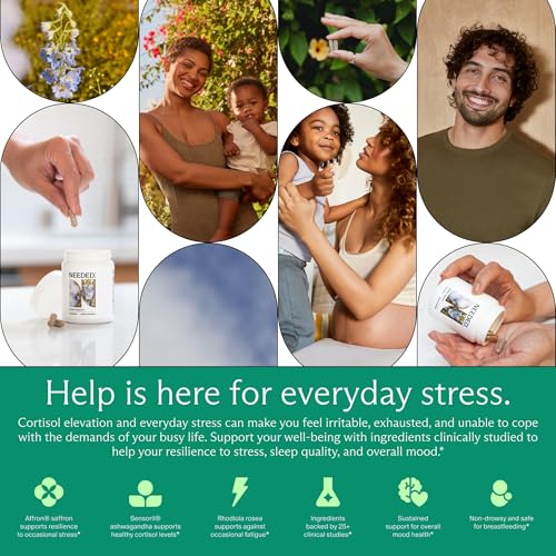 Needed. Stress Support - Herbal Blend Supporting Mood, Energy, and Hormone Balance for Women - Herbal Supplement of Shatavari, Ashwagandha, Rhodiola - Non-GMO - 30 Day Supply - 120 Capsules - Image 5
