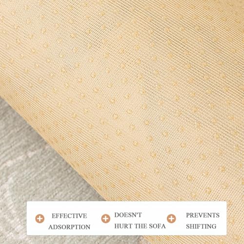 Housse de canapé esthétique crème en dentelle et chenille noble - 4