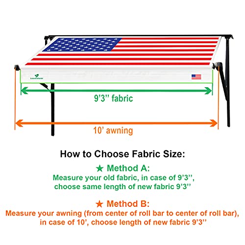 Leaveshade-RV-Awning-Fabric-Replacement-Camper-Trailer-Awning-Fabric-Super-Heavy-Vinyl-Coated-Polyester-93Fit-for-10-Awning-USA-Flag-Custom-Looking Leaveshade RV Awning Fabric Replacement Camper Trailer Awning Fabric Super Heavy Vinyl Coated Polyester 93Fit for 10 Awning USA Flag Custom Looking