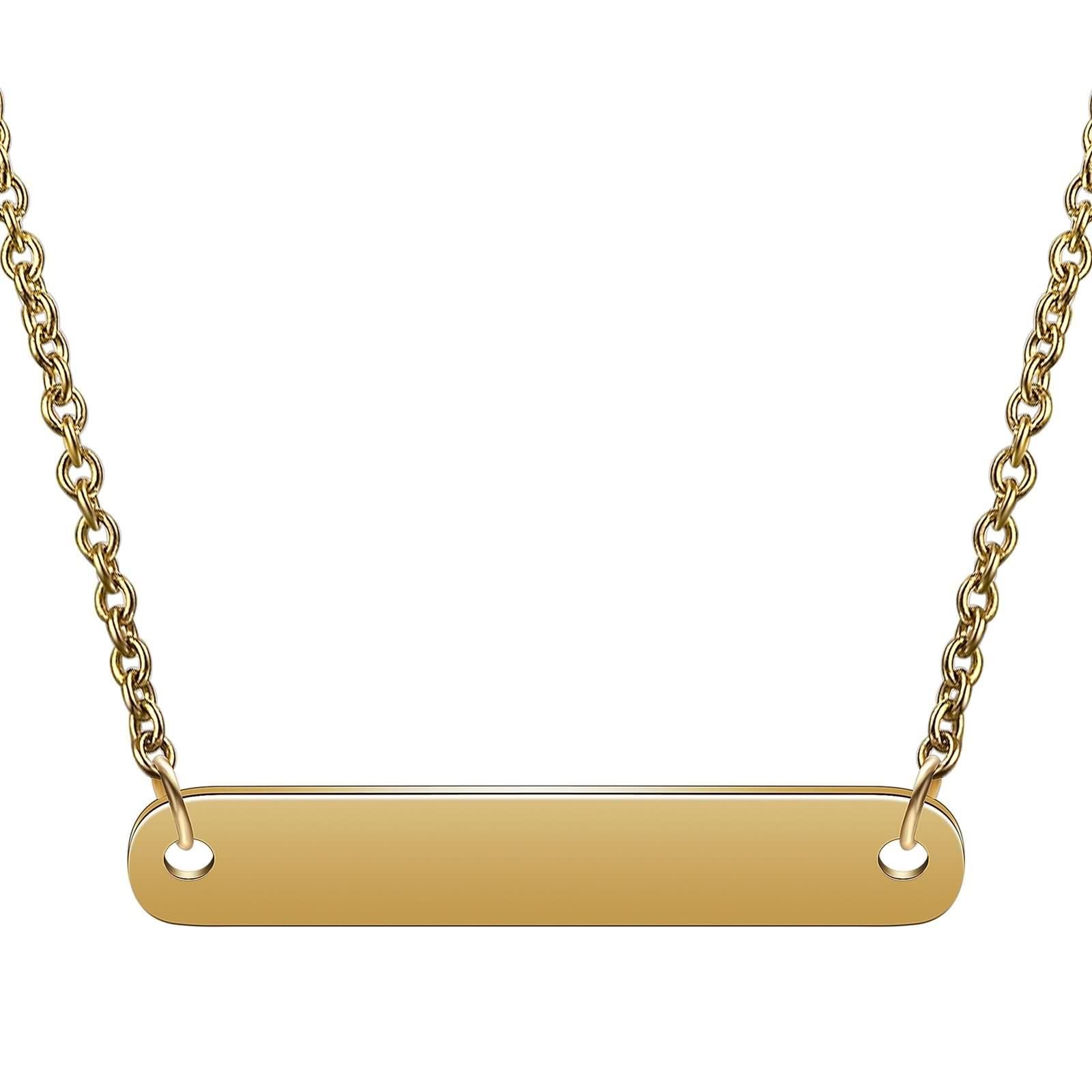 Bracelet de pendentif long forme rectangle en acier pour femmes