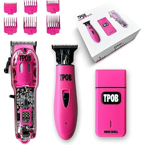 TPOB Slime 2 Barber Hair Clippers Trimmer Shaver Set for Men with Matte case and X Fade Blade (Pin)