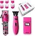 TPOB Slime 2 Barber Hair Clippers Trimmer Shaver Set for Men with Matte Pink Case and X Fade Blade (Pink)
