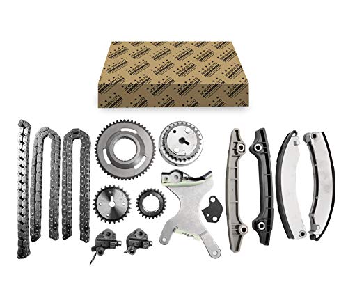 jeep liberty timing chain kit - ADIGARAUTO 90393SB Timing Chain Kits Compatible with 2004-2013 Dodge Durango & Dodge Dakota Ram & Jeep Liberty Grand Cherokee 3.7L V6 SOHC 12V - NGC Cam Gear